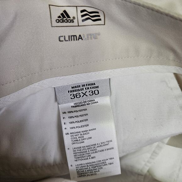 Adidas Climalite Golf Pants Mens 38x28 Tech Lightweight Straight Beige Outdoor - Picture 13 of 16